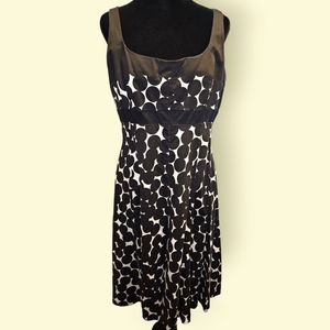 Jones Wear Dress Black and White Cotton Polka Dot Dress Size 12